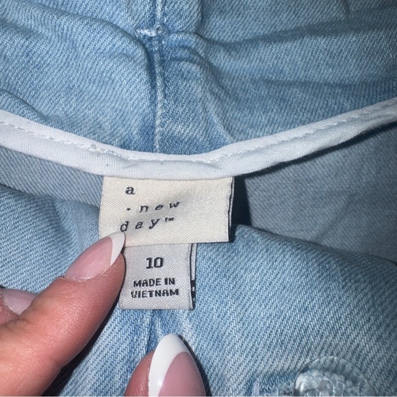 A New Day Light Blue Denim Paper Bag Jeans - Picture 2 of 3